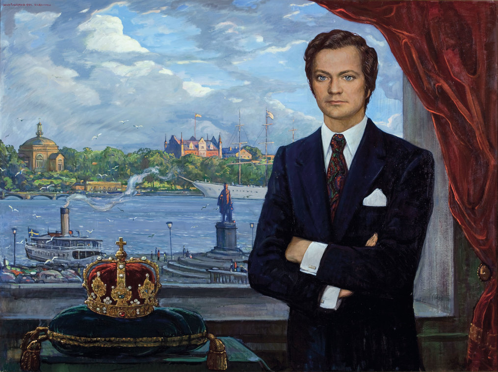 Portrait of the King of Sweden Carl XVI Gustaf