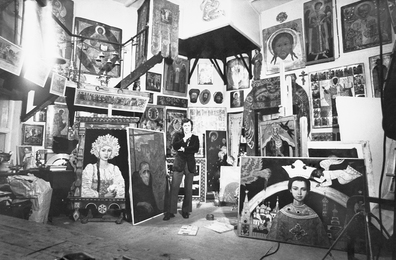 Ilya Glazunov Is in His Studio. Moscow